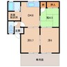 グリーンフルフェニックス 3DKの間取り