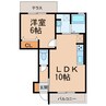D-room Toki 1LDKの間取り