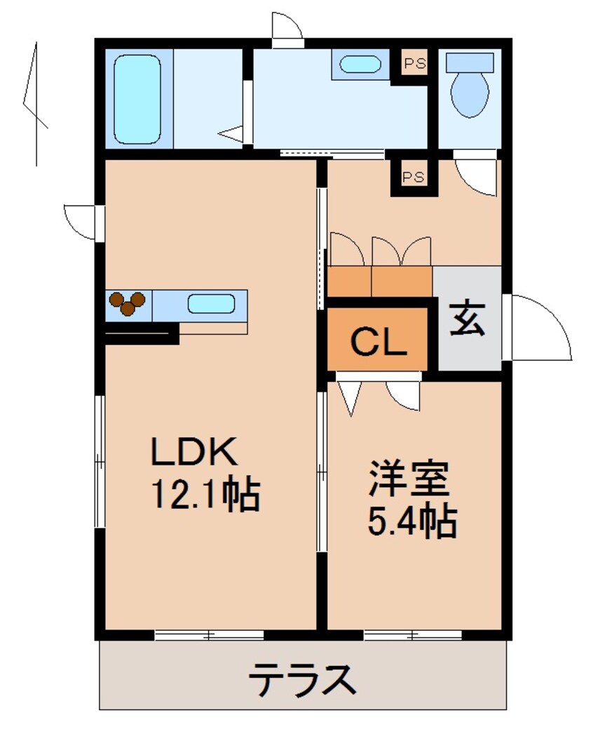 間取図 ベレオ金龍寺丁