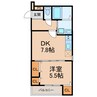 フジパレス吹屋町ノース 1DKの間取り