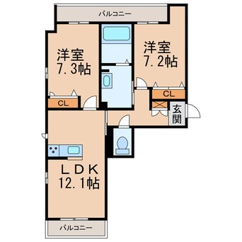 間取図 ベレオグルース西紺屋