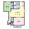プラティーク・Ｋ　Ⅰ 2LDKの間取り