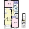 サンリットＭ 2LDKの間取り