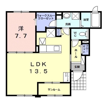 間取図 阪和線・羽衣線/紀伊中ノ島駅 徒歩21分 1階 築3年