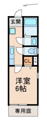 エイト三葛 1Kの間取り