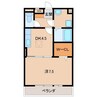 リビングタウンなごみ（Ｆ棟） 1DKの間取り