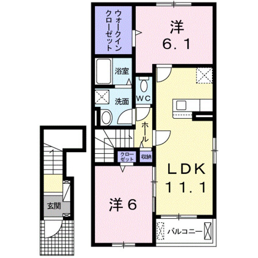 間取図 アップグラン　カセバラⅠ