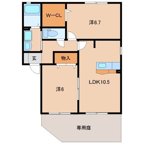 間取り図 サンヴィレッジ田尻A棟