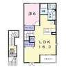 ドゥライラート 1LDKの間取り