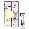 アルカンシエル 2LDKの間取り