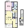 ルラシオン 1LDKの間取り