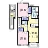 カノンⅠ 2LDKの間取り