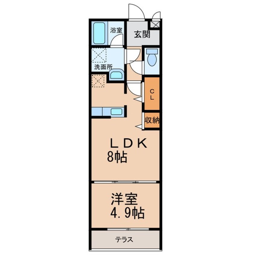 間取図 阪和線・羽衣線/紀伊中ノ島駅 徒歩13分 1階 築13年