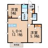 和歌山電鉄貴志川線/神前駅 徒歩14分 1階 築16年 2LDKの間取り