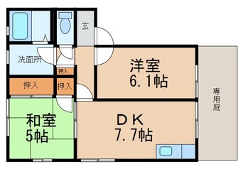 間取図 きのくに線・紀勢本線/紀三井寺駅 徒歩15分 1階 築30年