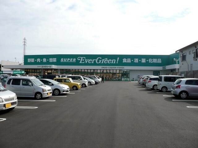 スーパーエバグリーン四ヶ郷店様(スーパー)まで450m 阪和線・羽衣線/紀伊中ノ島駅 徒歩22分 1階 築28年