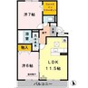 阪和線・羽衣線/紀伊中ノ島駅 徒歩27分 1階 築17年 2LDKの間取り