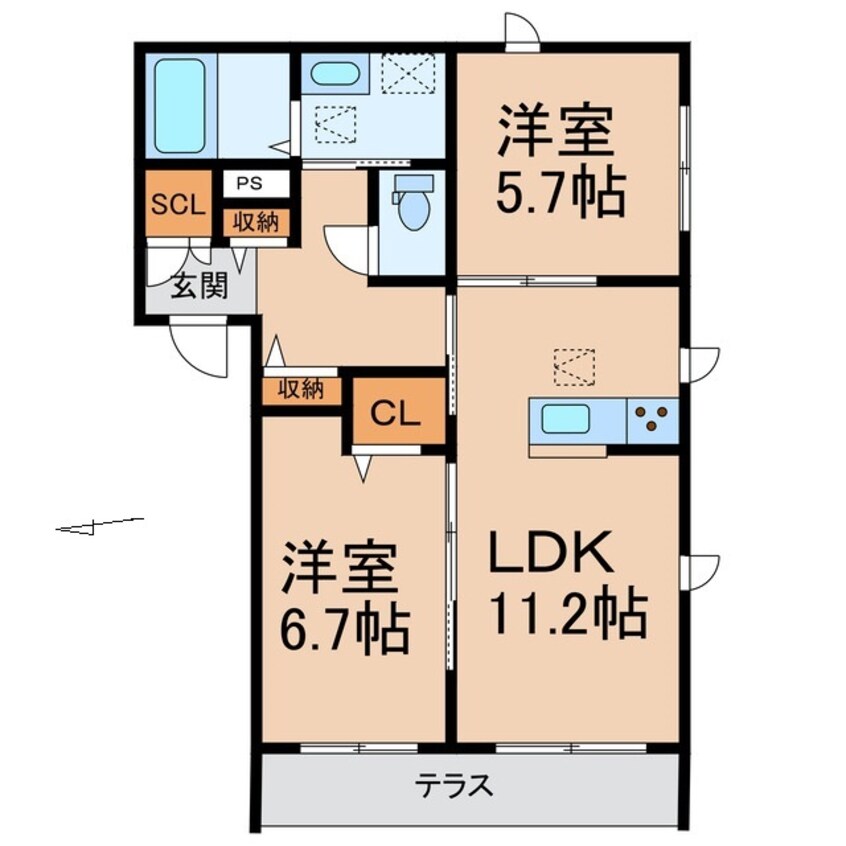 間取図 ベレオ La Spiaggia