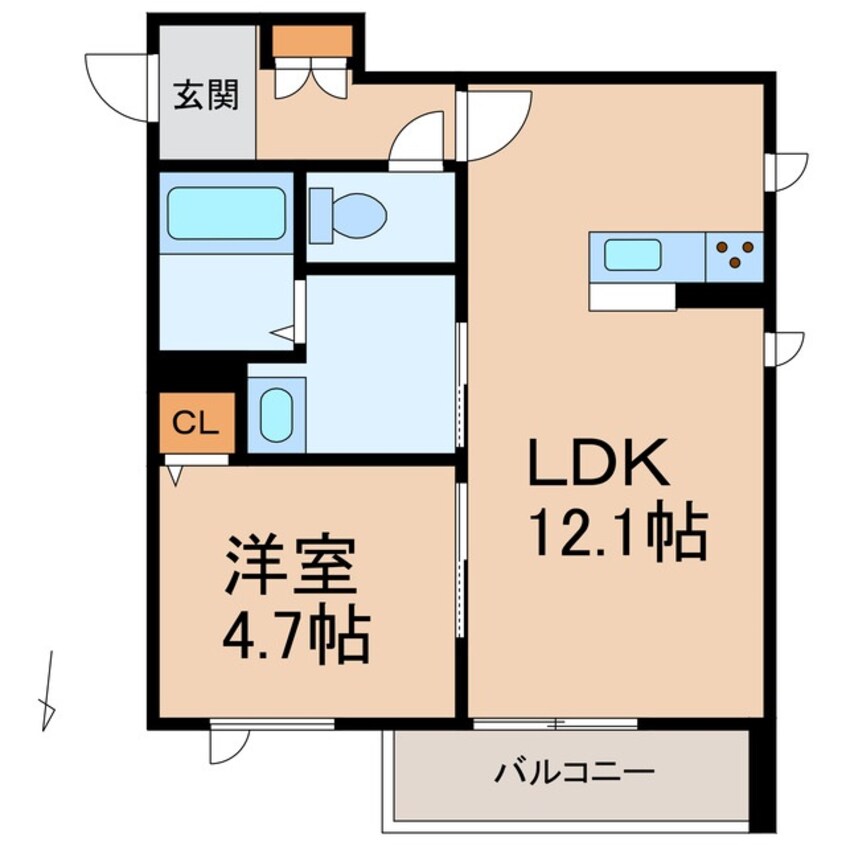 間取図 ベレオ茶屋ノ丁