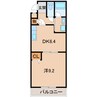 フジパレス三葛 1DKの間取り