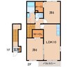 ハーベストホーム弐番館　Ⅰ 2LDKの間取り