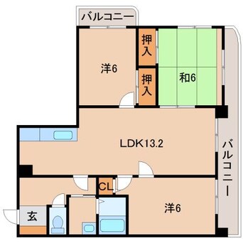 間取図 グランメール美園