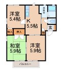 フォーレスローカットの間取図