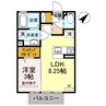 レジデンス フィーユ　B棟 1LDKの間取り
