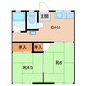 メゾン畑野 2DKの間取り