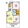 D-room内原 2LDKの間取り