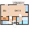 ウィット紀三井寺 1DKの間取り