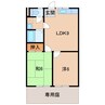 グリーンフル田尻 2LDKの間取り
