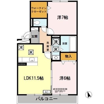 間取図 ファミリーメイト矢田　Ｂ棟