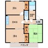 グリーングラスＡ棟 3DKの間取り
