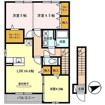 間取図 きのくに線・紀勢本線/宮前駅 徒歩14分 2階 築15年