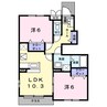 エスペランサⅠ 2LDKの間取り
