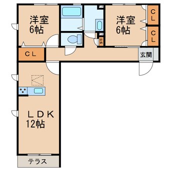 間取図 きのくに線・紀勢本線/紀三井寺駅 徒歩12分 1階 築5年