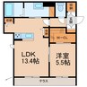 ベレオ昭和通り 1LDKの間取り