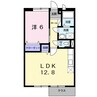 Ｐ＆ＦタキナＡ 1LDKの間取り