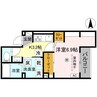 D-Luce寄合町 1Kの間取り