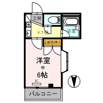 間取図 きのくに線・紀勢本線/宮前駅 徒歩5分 6階 築29年