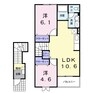 アルカンシエル 2LDKの間取り