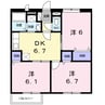 カーサフェリスＢ 3DKの間取り