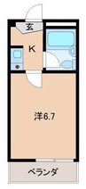 サクラビル 1Kの間取り