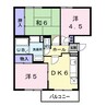 ラフォーレⅠ 3DKの間取り