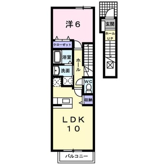 間取図 きのくに線・紀勢本線/宮前駅 徒歩13分 2階 築18年