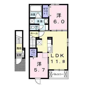 間取図 Ｂｅｌｌｅ　Ｃｒｅｓｔ　Ⅱ