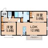 ShaMaison GRACIA IWADE Ⅰ 2LDKの間取り