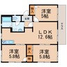 丸石ハイツ 3LDKの間取り