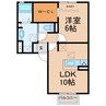 D-roomアールヒルズ 1LDKの間取り